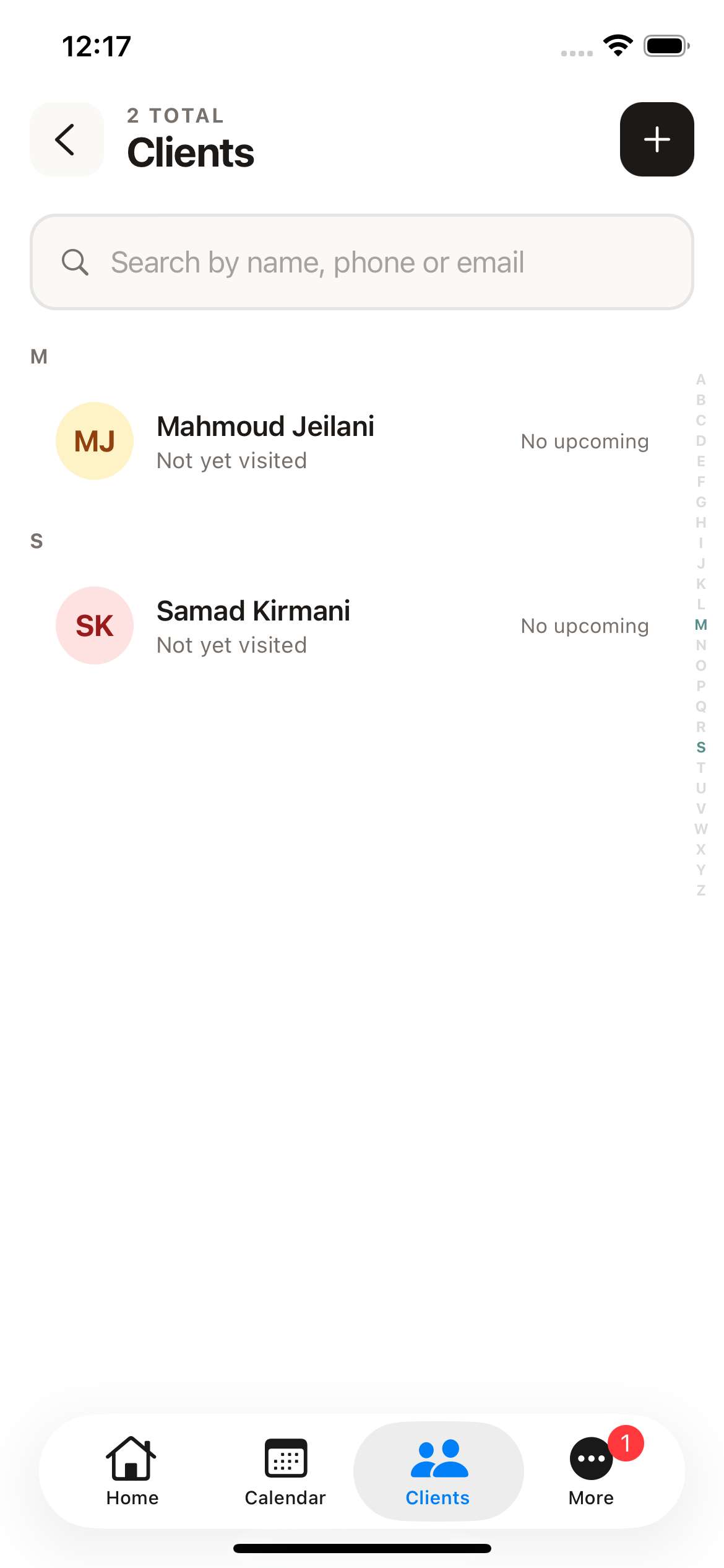 OpenSlot mobile app clients screen